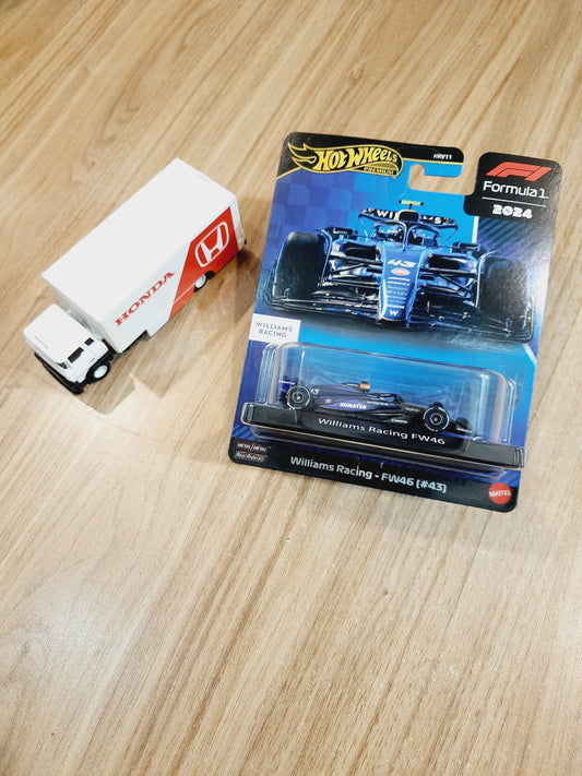 Hot Wheels Premium Formula 1 2024 - Williams Racing FW46 (#43) & Sakura Sprinter (Combo of 2) - HRV11