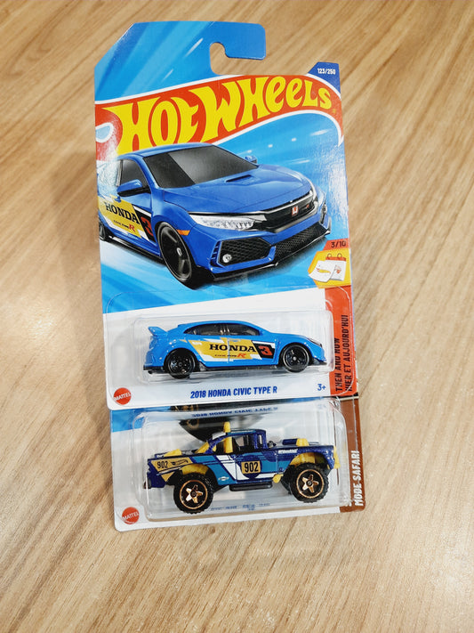 Hot Wheels  2018 Honda Civic Type R & Big Air Bel Air (combo pack of 2)