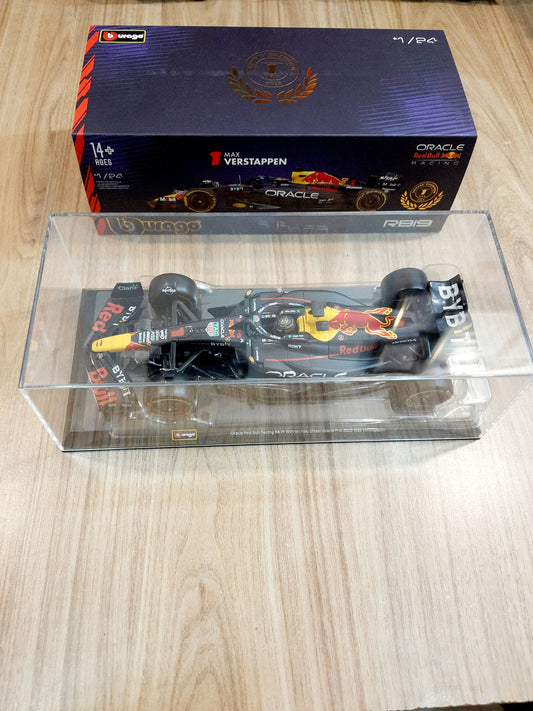 Bburago Oracle Red Bull Racing RB 19 Winner Abu Dhabi Grand Prix 2023 Max Verstappen