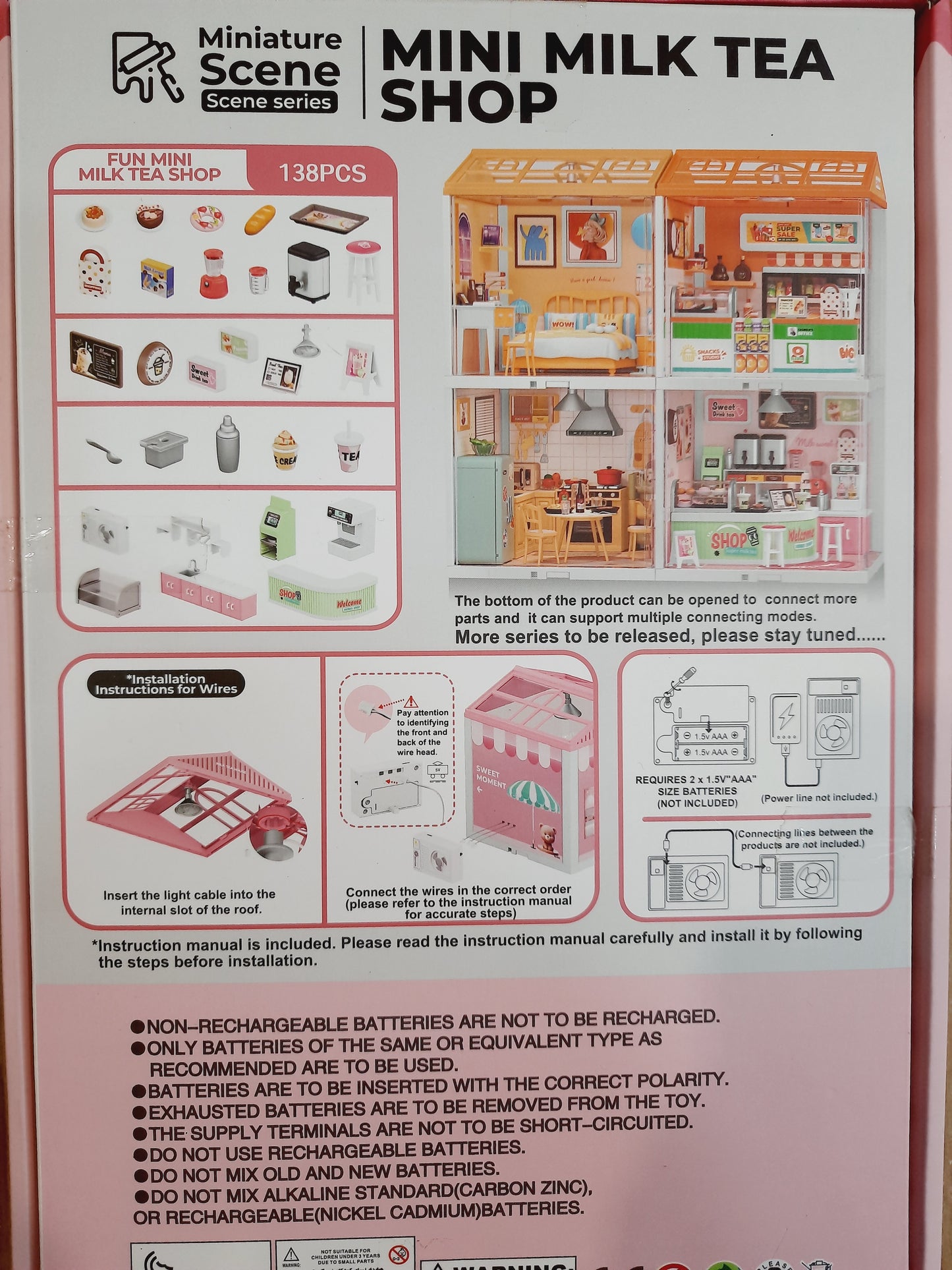 Small Town in Big City Mini Milk Tea Shop Set (138 pcs)