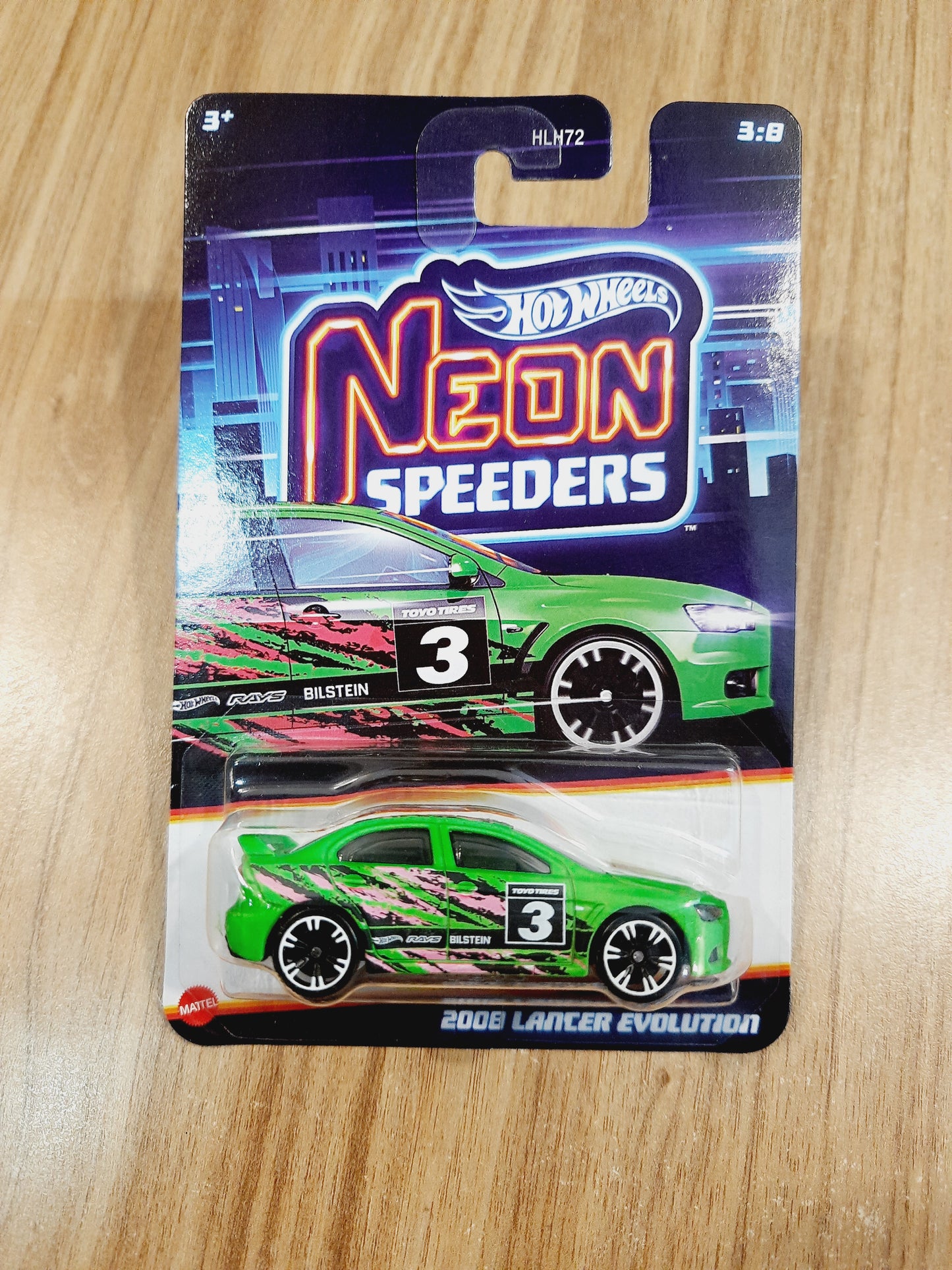 Hot Wheels Neon Speeders -2008 Lancer Evolution - HLH72