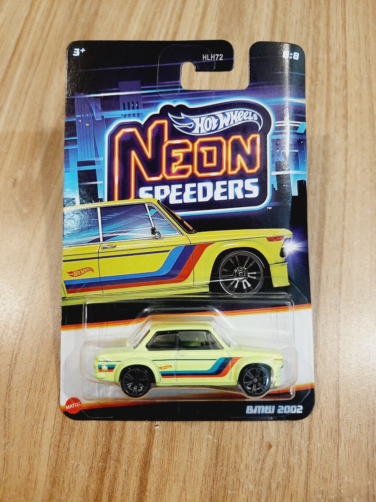 (Creased Card) Hot Wheels Neon Speeders - BMW 2002 - HLH72