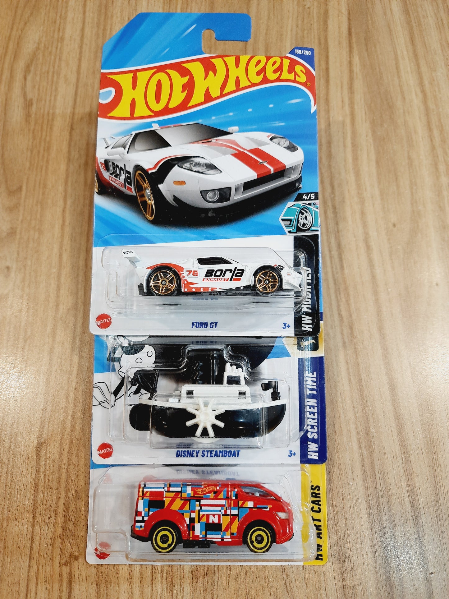 (Imported) Hot Wheels Ford GT, Disney Steamboat & The Vanster (combo pack of 3)