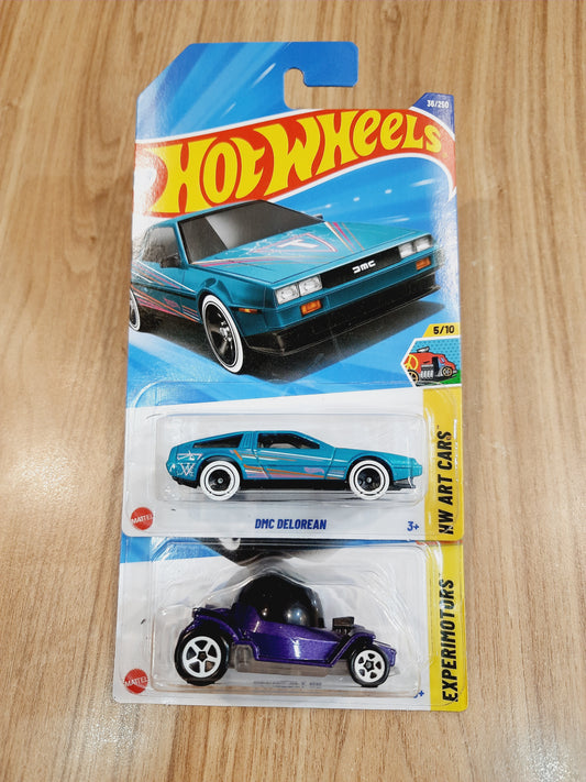 (Imported) Hot Wheels DMC Delorean & Decidedly Go (combo pack of 2)