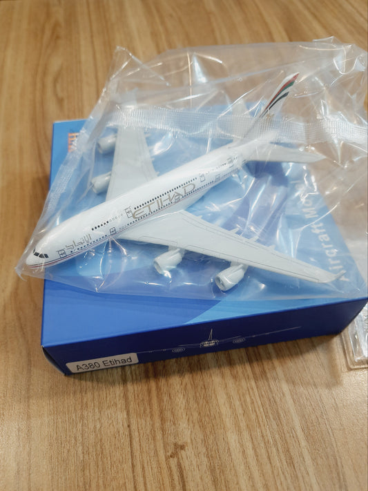 A380 Etihad Diecast Scale Model Airplane (15 cm)