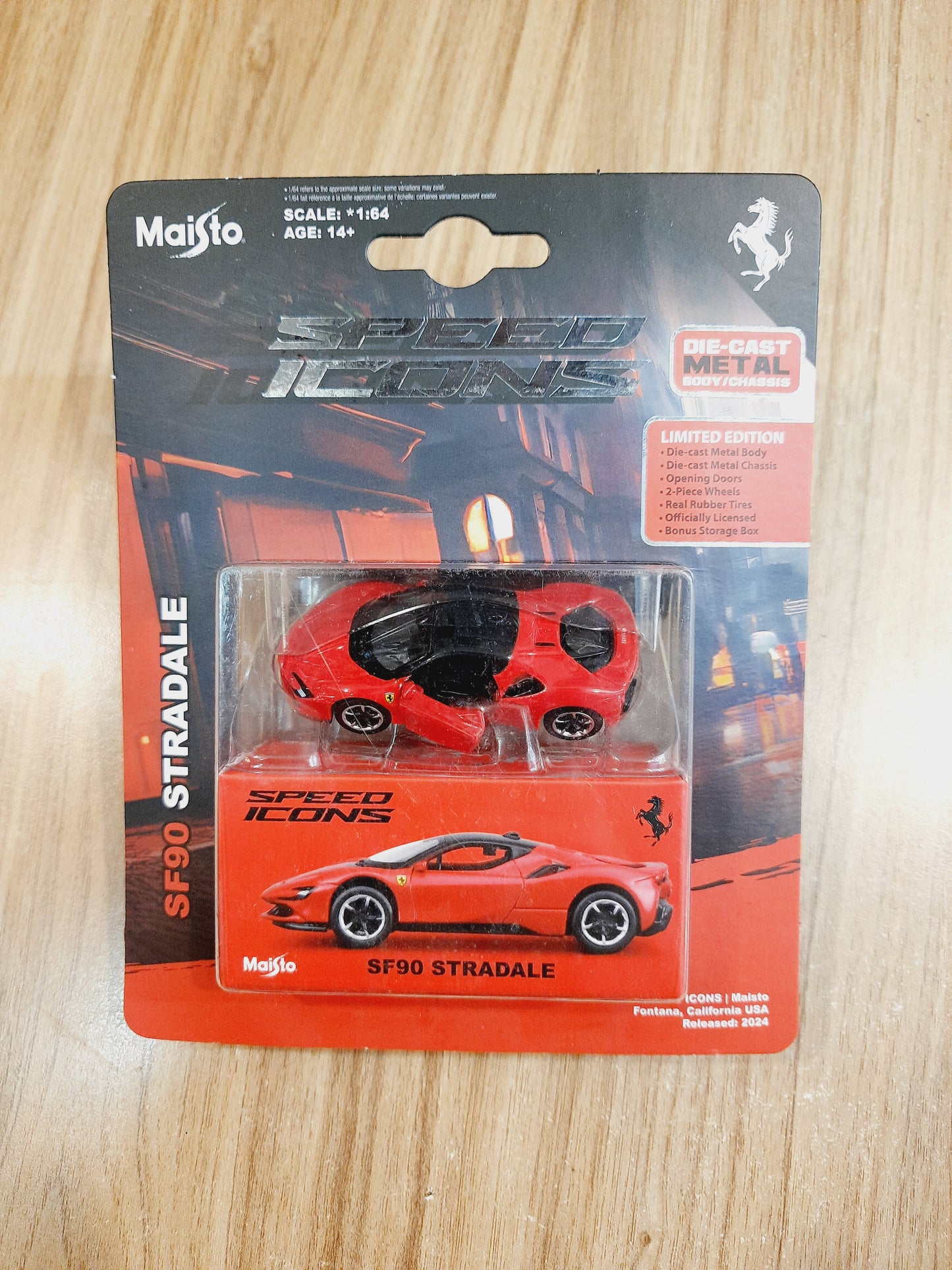 Maisto Speed Icons Ferrari SF90 Stradale 1:64 Licensed Diecast Scale Model Car