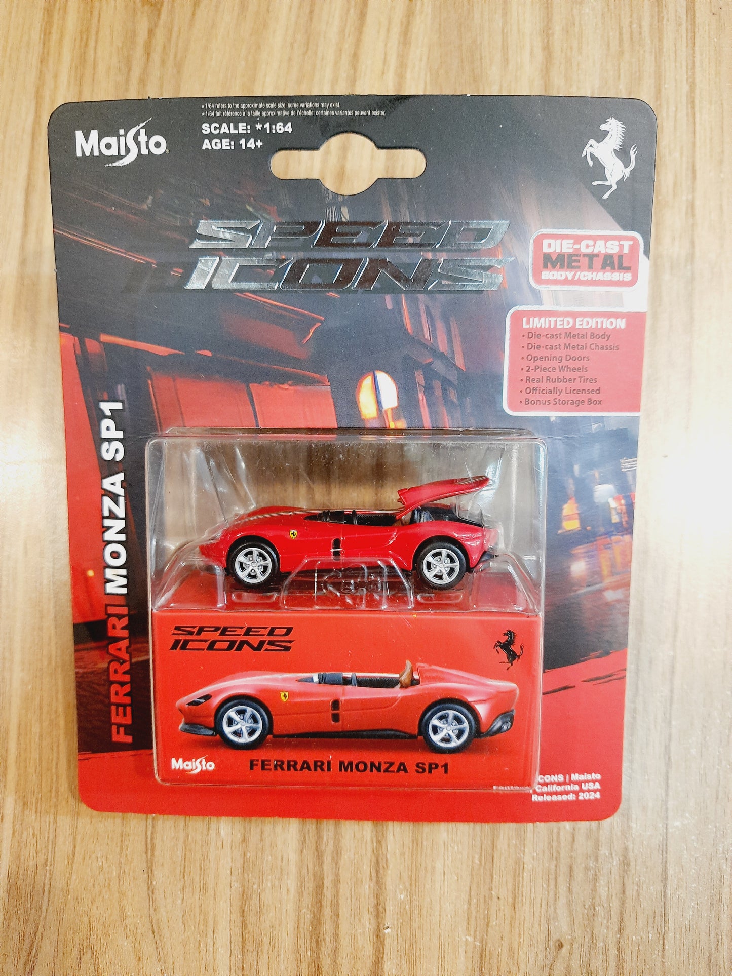 Maisto Speed Icons Ferrari Monza SP1 1:64 Licensed Diecast Scale Model Car
