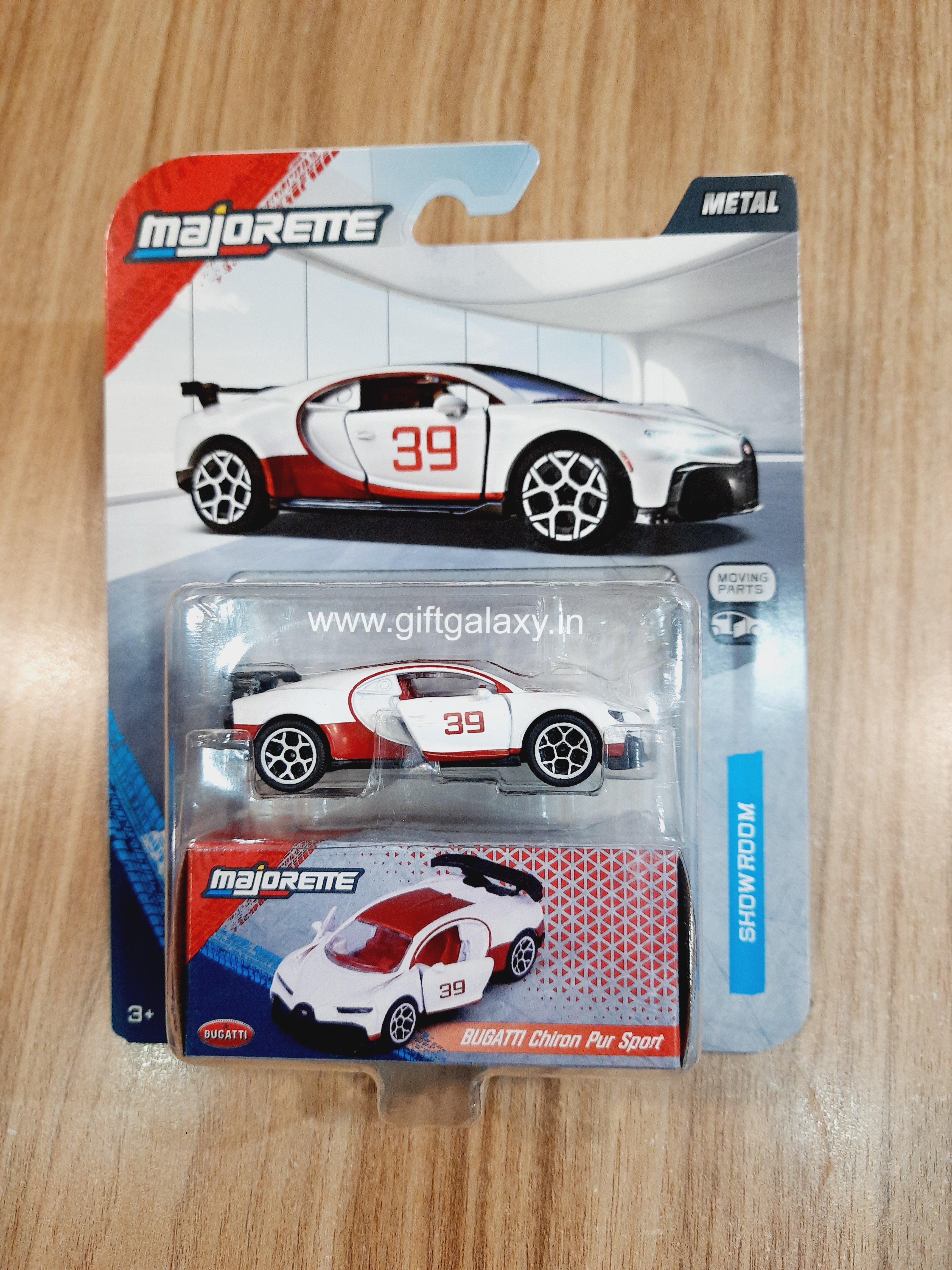 Majorette Showroom Deluxe Cars- Bugatti Chiron Pur Sport