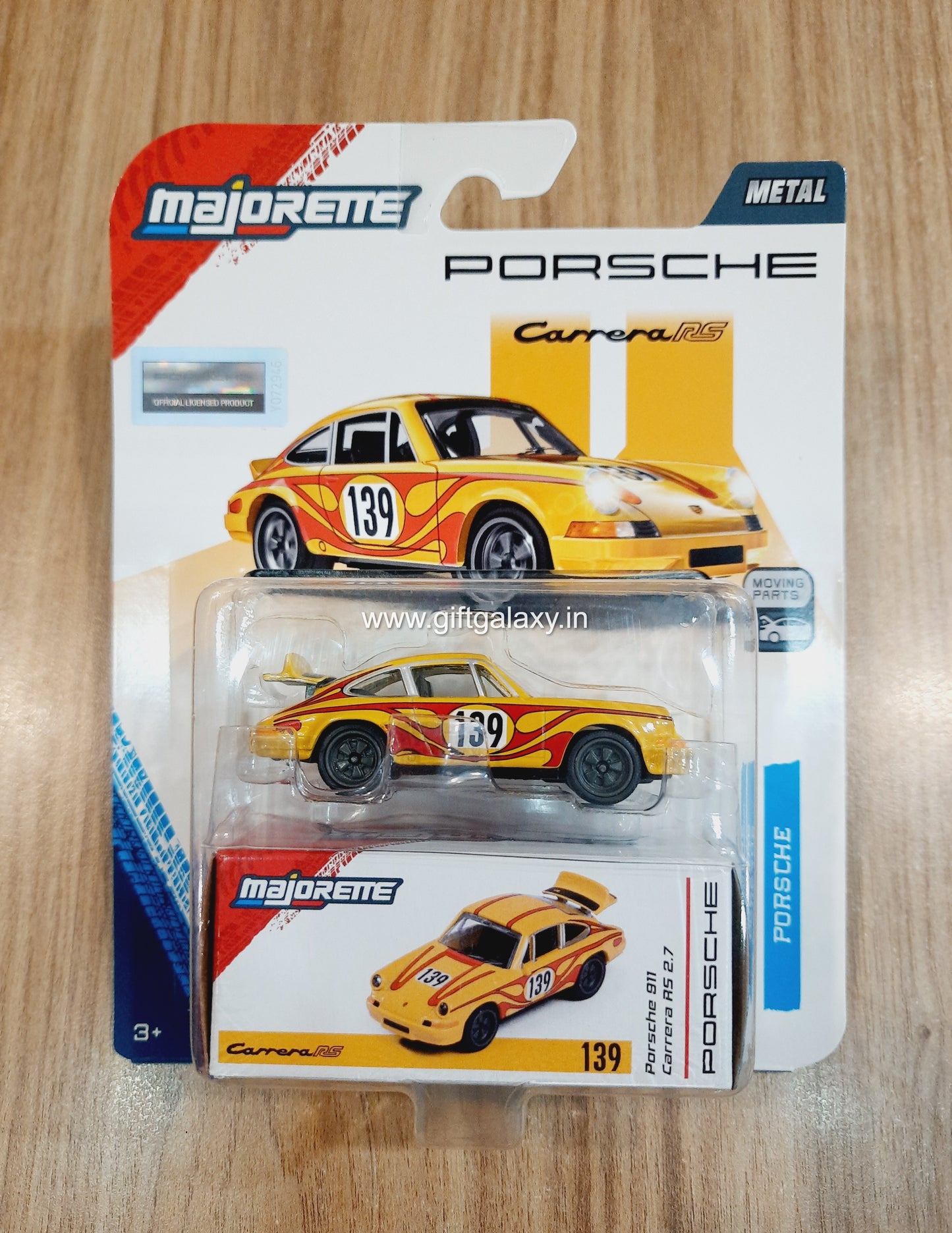 Majorette Porsche Deluxe Cars - Porsche 911 Carrera RS 2.7 - BK171125