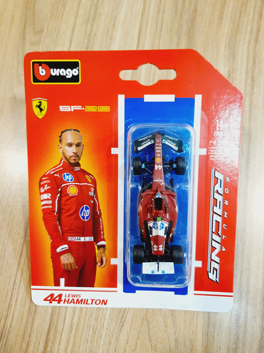 Bburago Formula Racing SF-25 44 Lewis Hamilton Diecast Scale Model Car 1:64