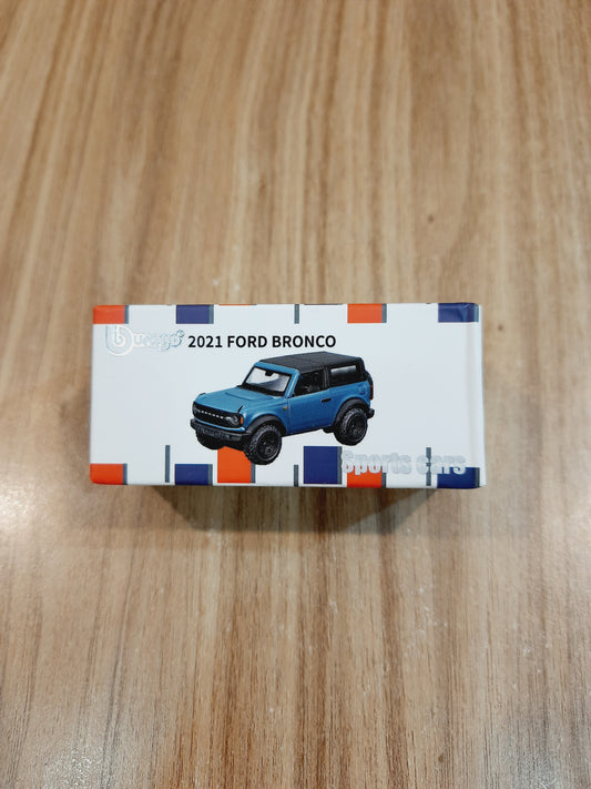 Bburago 2021 Ford Bronco 1:64 Licensed Diecast Scale Model Car
