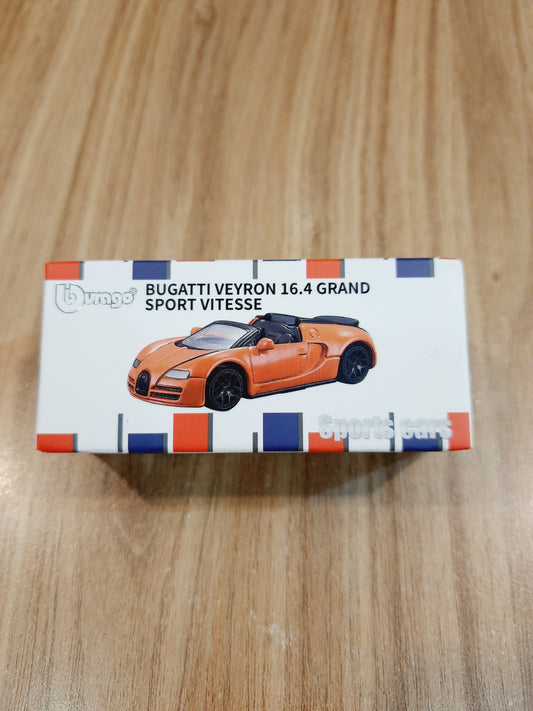 Bburago Bugatti Veyron 16.4 Grand Sport Vitesse 1:64 Licensed Diecast Scale Model Car