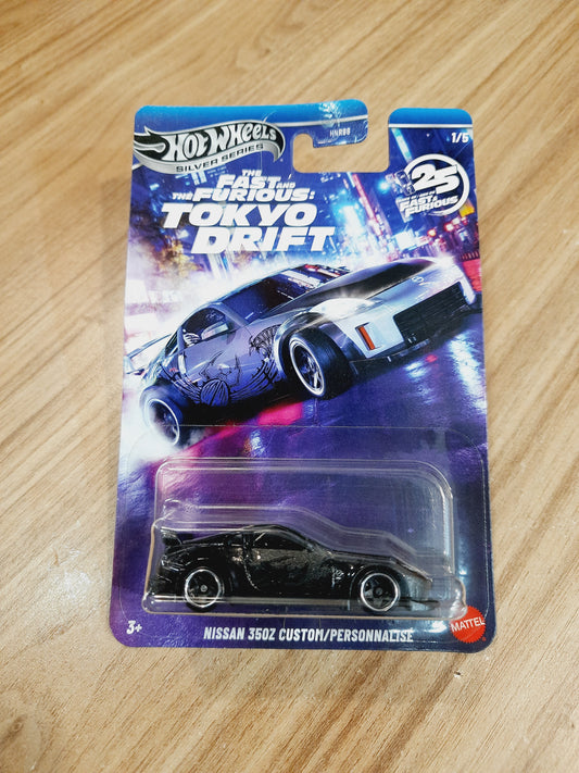 (Creased Card) Hot Wheels Silver Series Nissan 350Z Custom | The Fast & The Furious Tokyo Drift HNR88