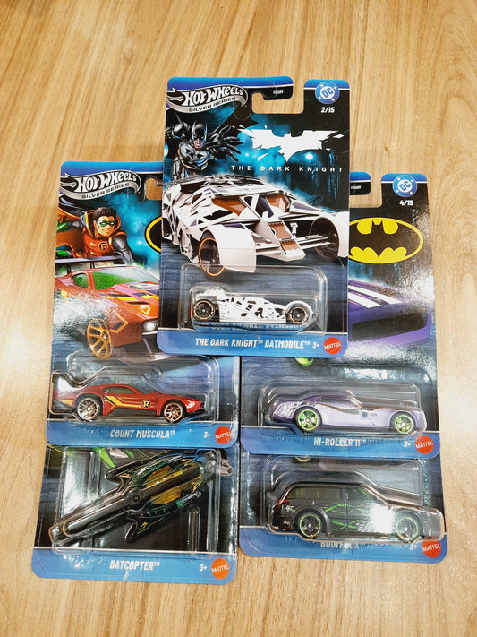 Hot Wheels Batman Silver Series (set of 5 cars) HDG89