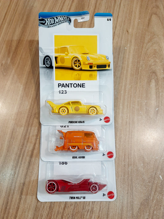 Hot Wheels Silver Series Pantone Porsche 934/5, Kool Kombi & Twin Mill III (pack of 3) JKY47