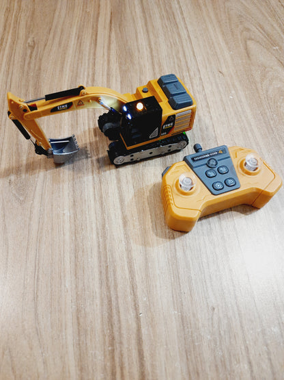 Mini Excavator RC Truck – 1:64 Diecast Remote Control Construction Vehicle