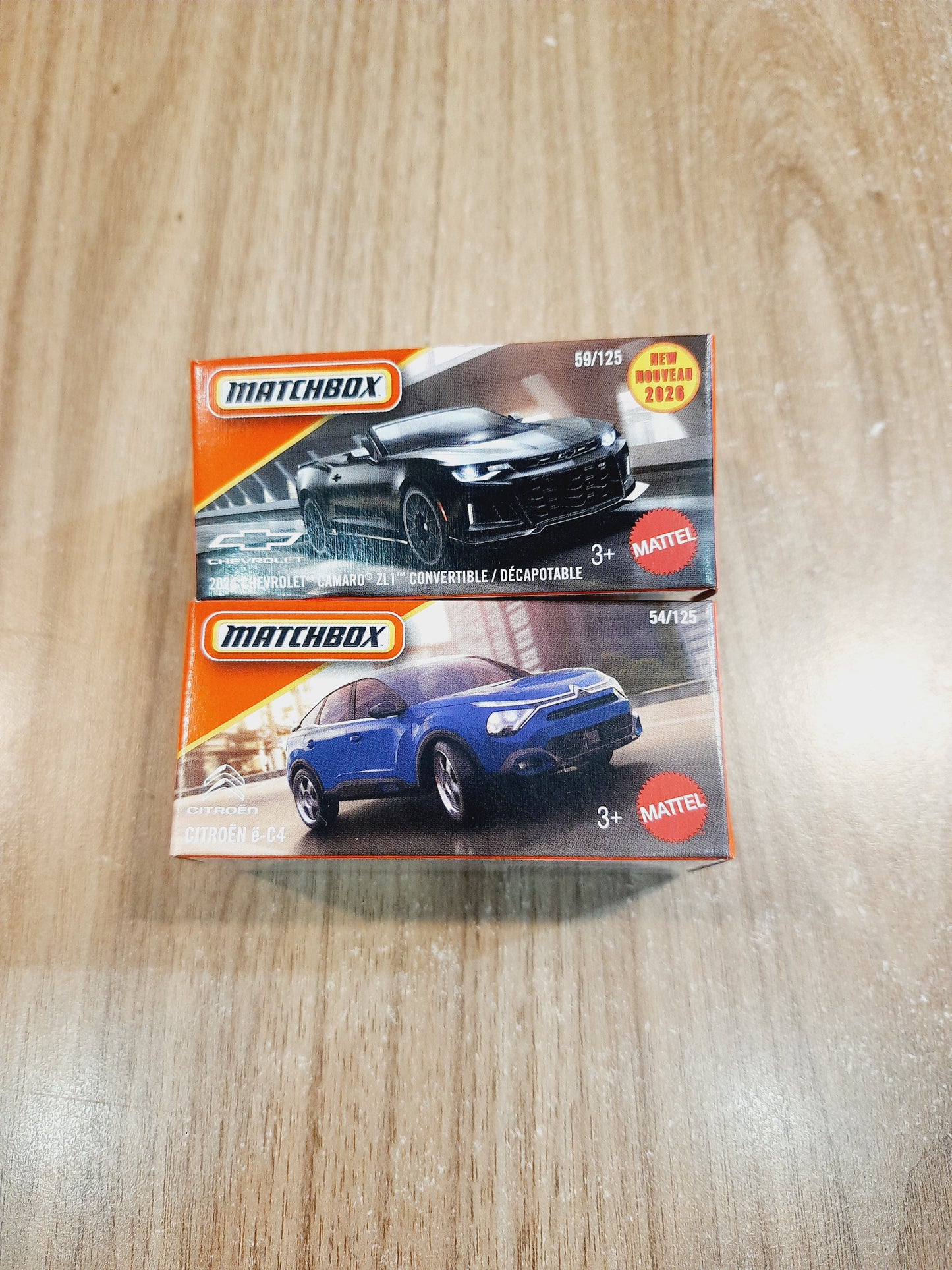 Matchbox 2024 Chevrolet Camaro ZL1 Convertible & Citroen e C4 Diecast Scale Model