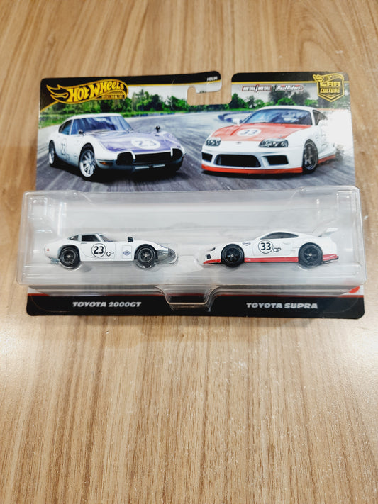 Imported Hot Wheels Premium Car Culture Toyota 2000GT & Toyota Supra Diecast Car Set HBL96