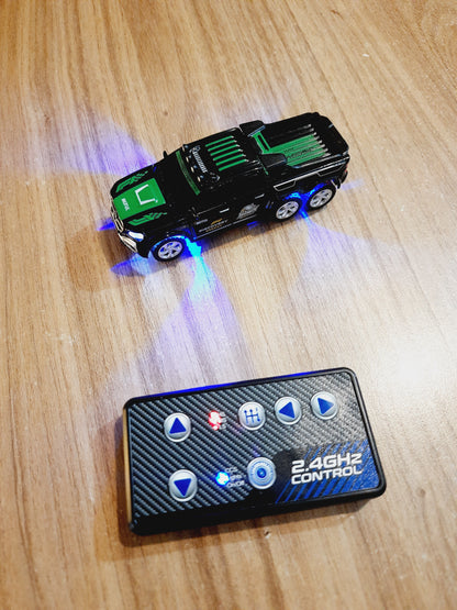 1:64 Mini Metal Remote Control Car – Rechargeable RC Toy Car with LED Lights | Diecast Scale Model for Kids & Collectors