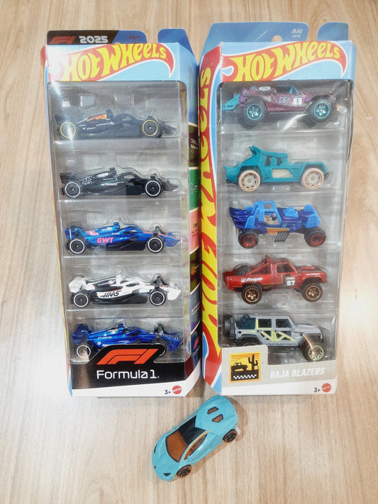 Hot Wheels Formula 1, Baja Blazers & 1:64 Metal Lamborghini Centenario Combo Pack