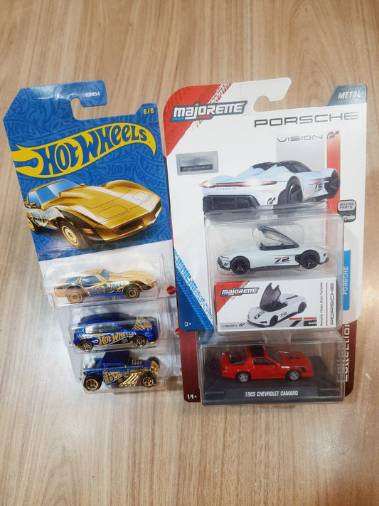 Hot Wheels & Majorette Combo pack of 5