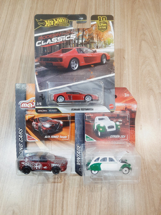 Hot Wheels & Majorette Combo pack of 3