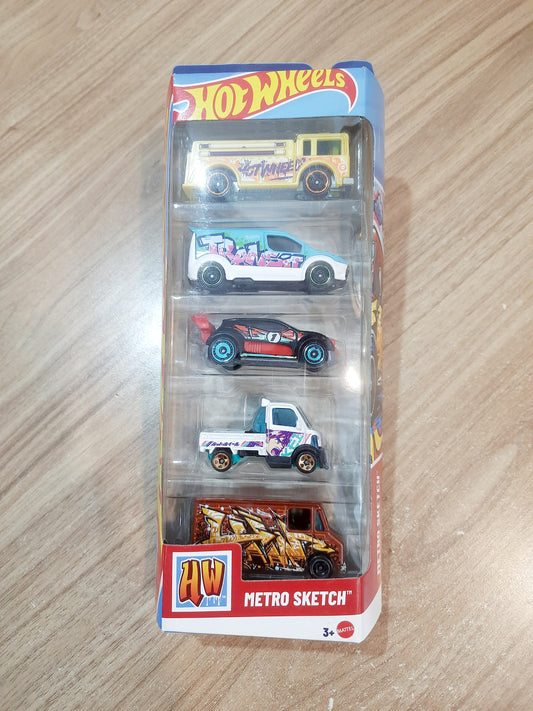 Hot Wheels Metro Sketch 5 pack