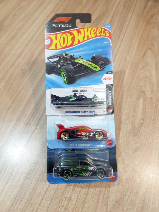 Hot Wheels Kick Sauber F1 Team, Boom Box & MS T Suzuka