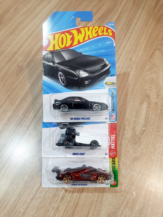 Hot Wheels 98 Honda Prelude, Quick Chat & Mach Speeder
