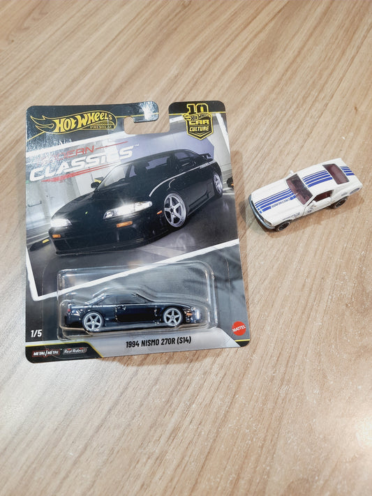 Hot Wheels Modern Classics 1994 Nismo 270R (S14) & Metal Ford Mustang