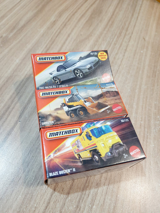 Matchbox 2002 Mazda Rx 7 Spirit R, Skidster & Blaze Buster ll