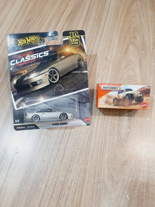 Hot Wheels Modern Classics Toyota Soarer & Matchbox Volkswagen Beetle 4x4
