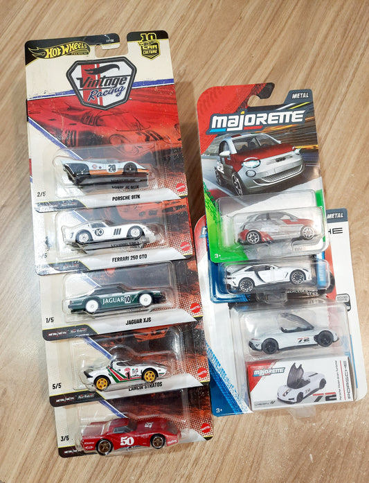 Hot Wheels Vintage Racing Premium & Majorette Combo Pack
