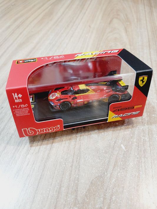 Bburago Ferrari 499P 1:64 Diecast Scale Model Car – Le Mans Hypercar Collectible
