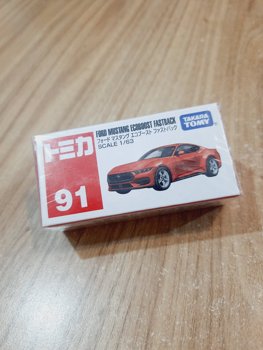 Tomica Ford Mustang Ecoboost Fastback 1:63 TAKARA TOMY 91 Diecast Scale Model Car