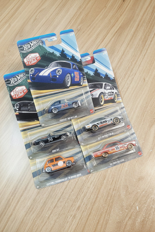 (Creased Cards) Hot Wheels Silver Series Vintange Club (set of 5) HRT81
