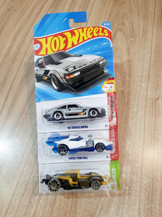Hot Wheels 82 Toyota Supra, Super Twin Mill & Wattzup