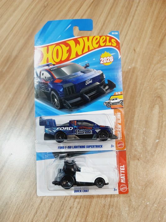 Hot Wheels Ford F 150 Lightning Supertruck & Quick Chat