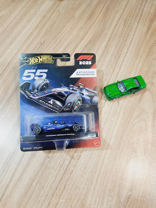 Hot Wheels Premium Formula 1 2025 Atlassian Williams Racing #55 & Lose Metal Nissan Cefiro A31