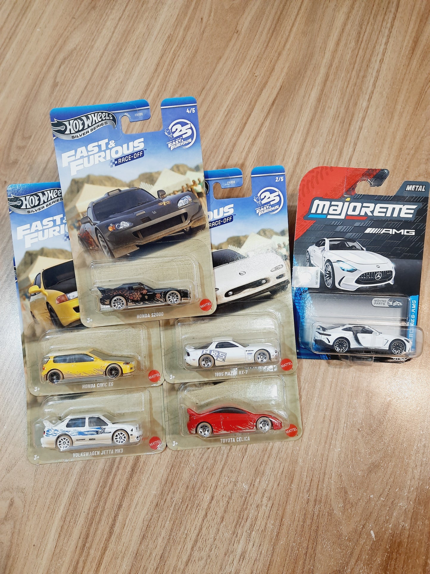 Hot Wheels Fast & Furious Race Off (Pack of 5) & Majorette Combo