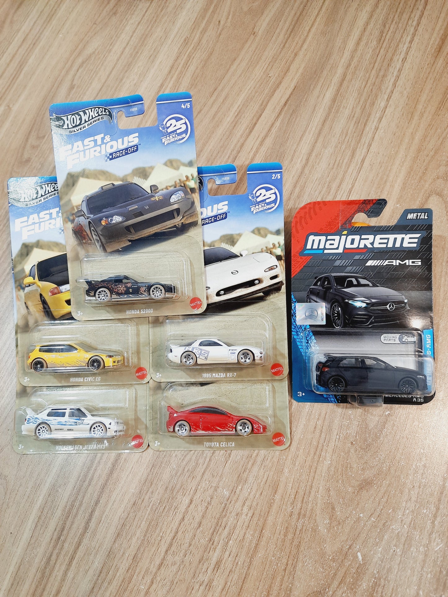 Hot Wheels Fast & Furious Race Off (Pack of 5) & Majorette Combo