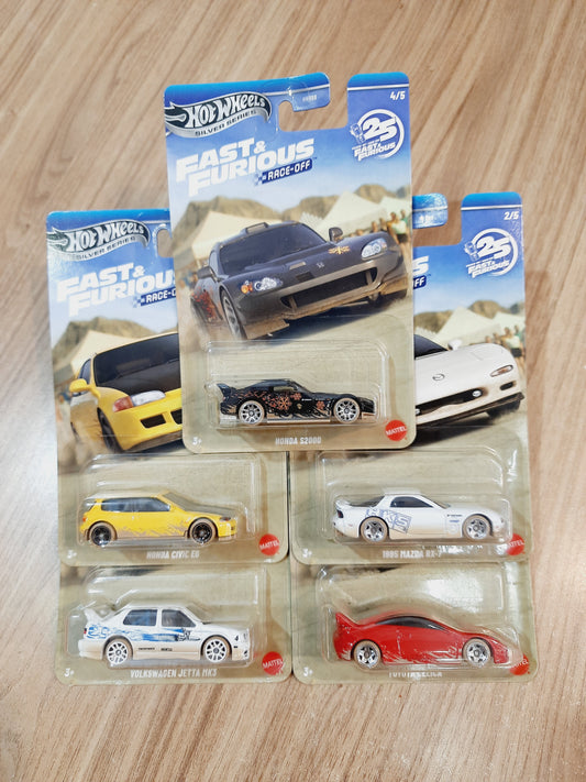 Hot Wheels Fast & Furious Race Off (Pack of 5) HNR88