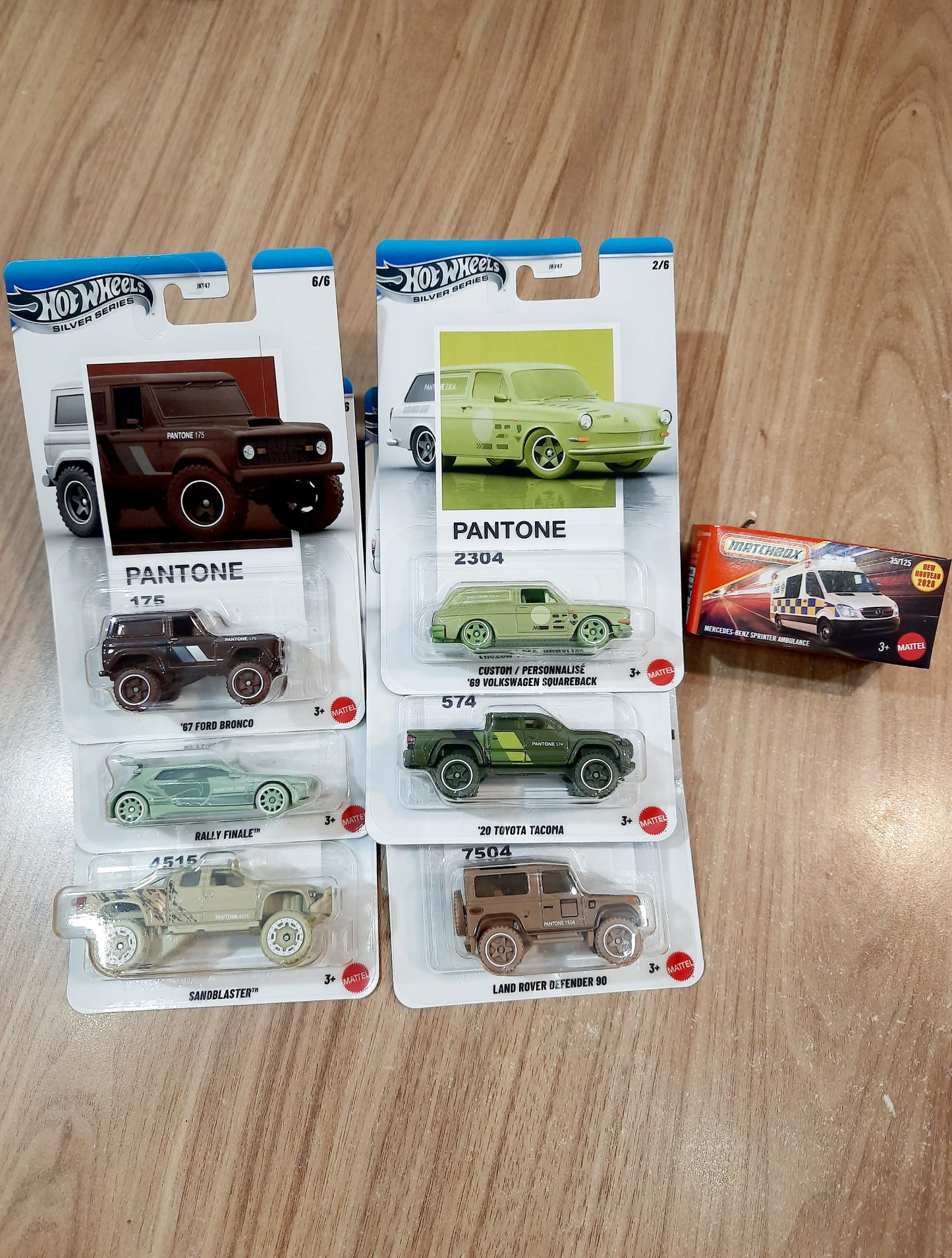 Hot Wheels Silver Series Pantone & Matchbox Combo