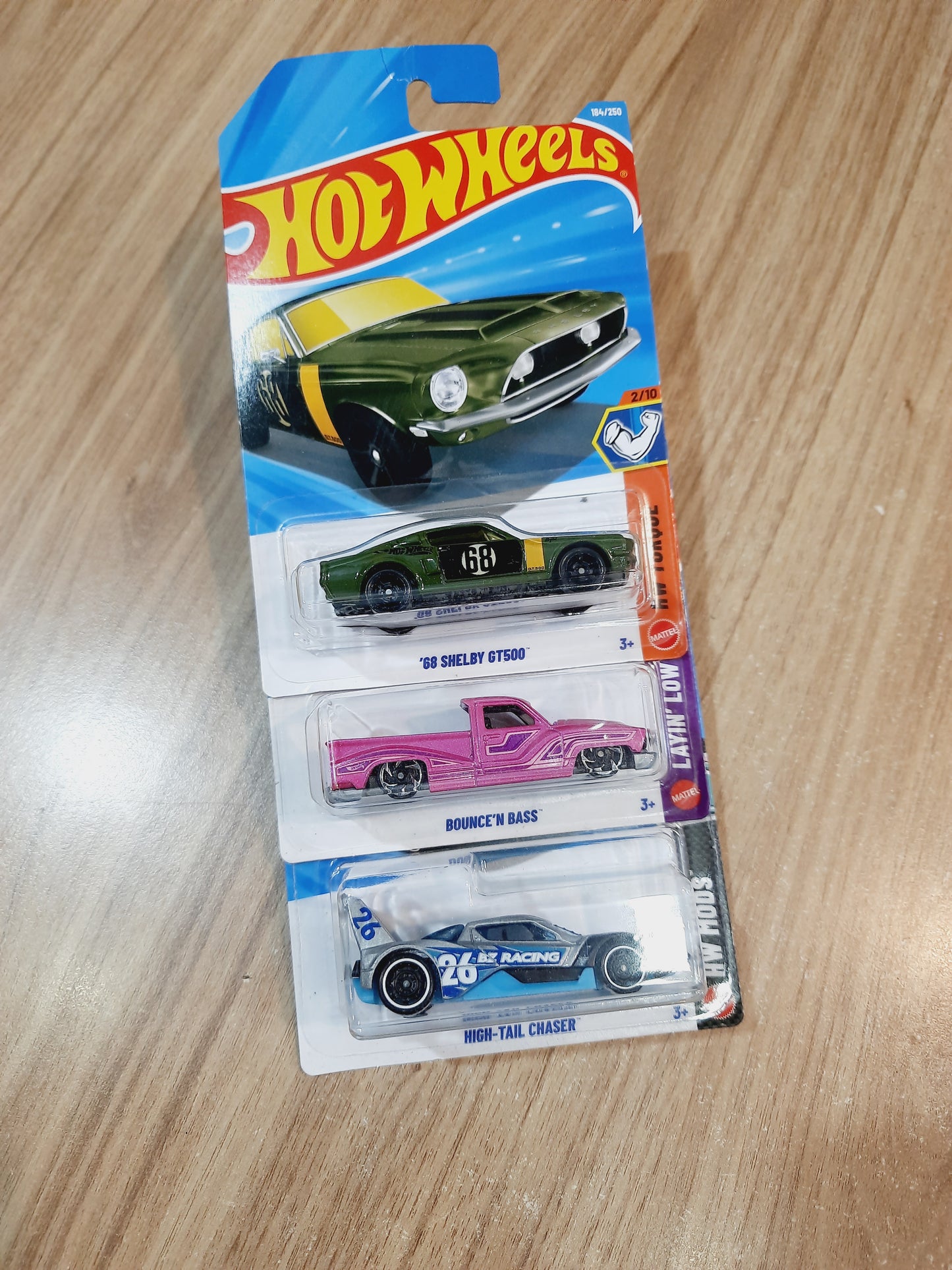 Hot Wheels 68 Shelby GT500, Bounce N Bass & High Tail Chaser
