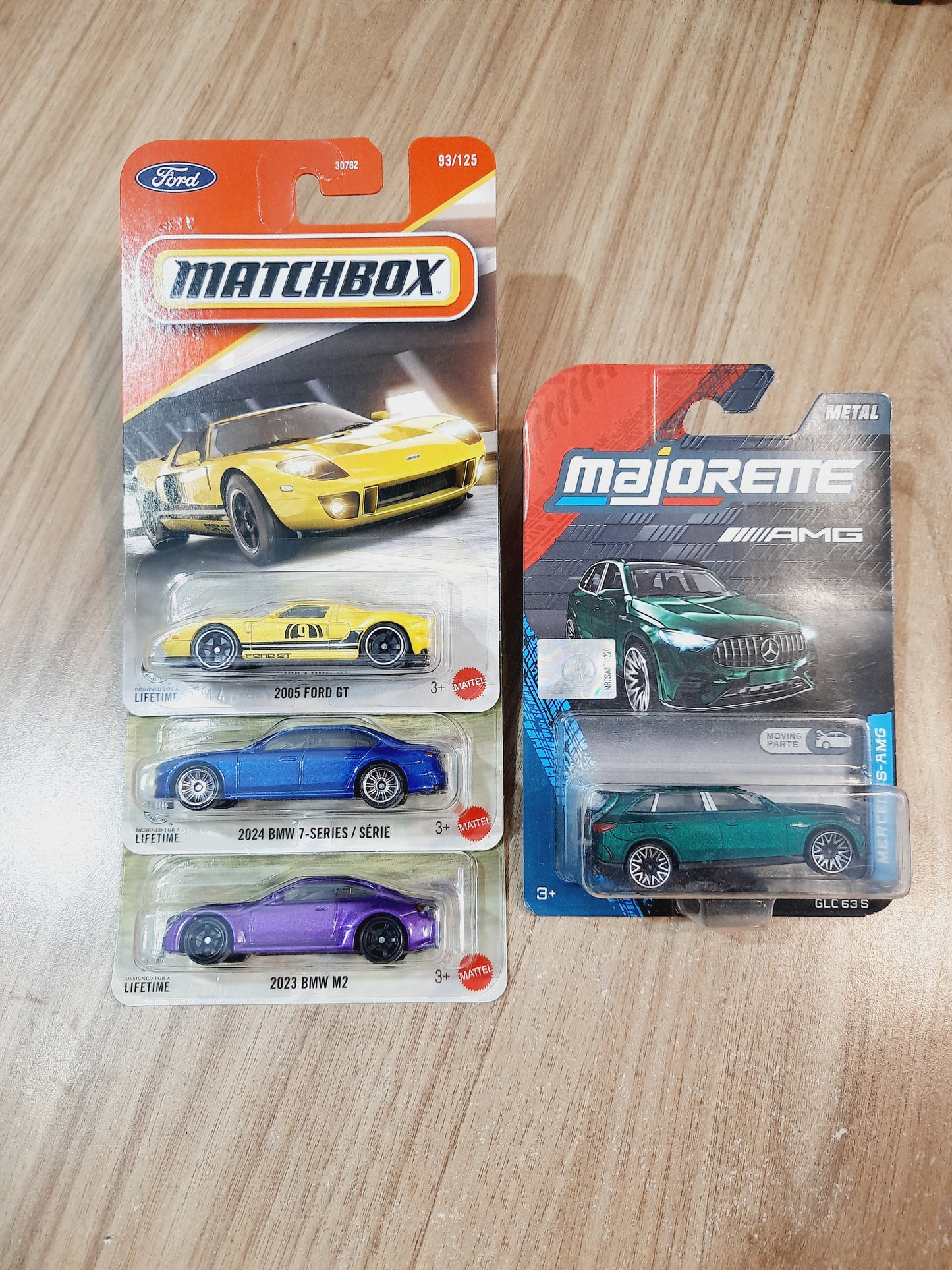 Matchbox 2024 BMW 7 Series, 2023 Bmw M3, 2005 Ford GT & Majorette Mercedes Amg Glc 63 S