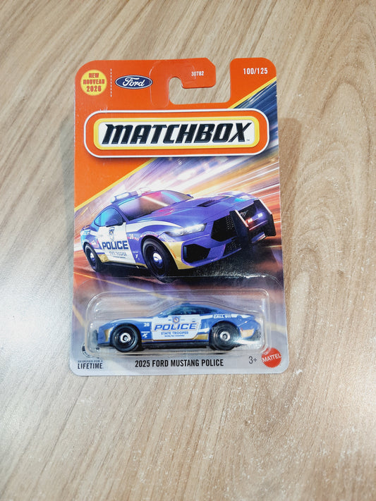 Matchbox 2025 Ford Mustang Police Diecast Scale Model