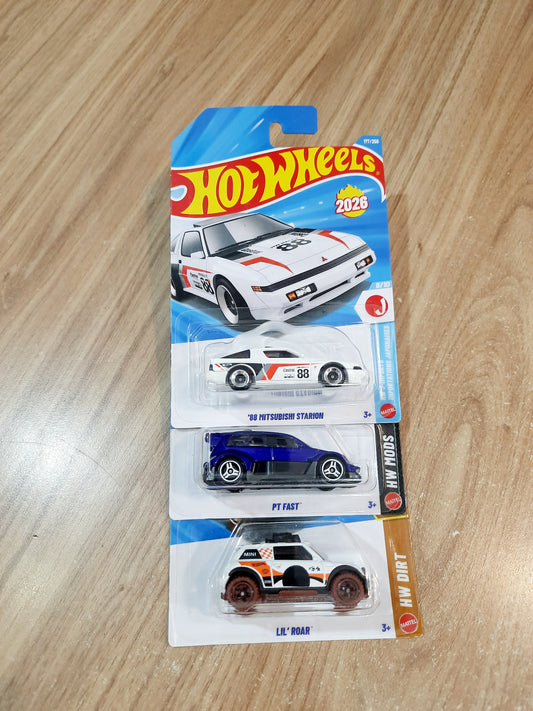 Hot Wheels 88 MItsubishi Starion, Pt Fast & Lil Roar