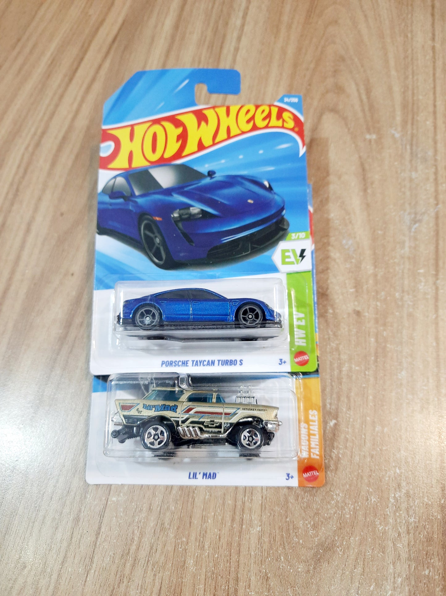 Hot Wheels Porsche Taycan Turbo S & Lil Mad Diecast Scale Model