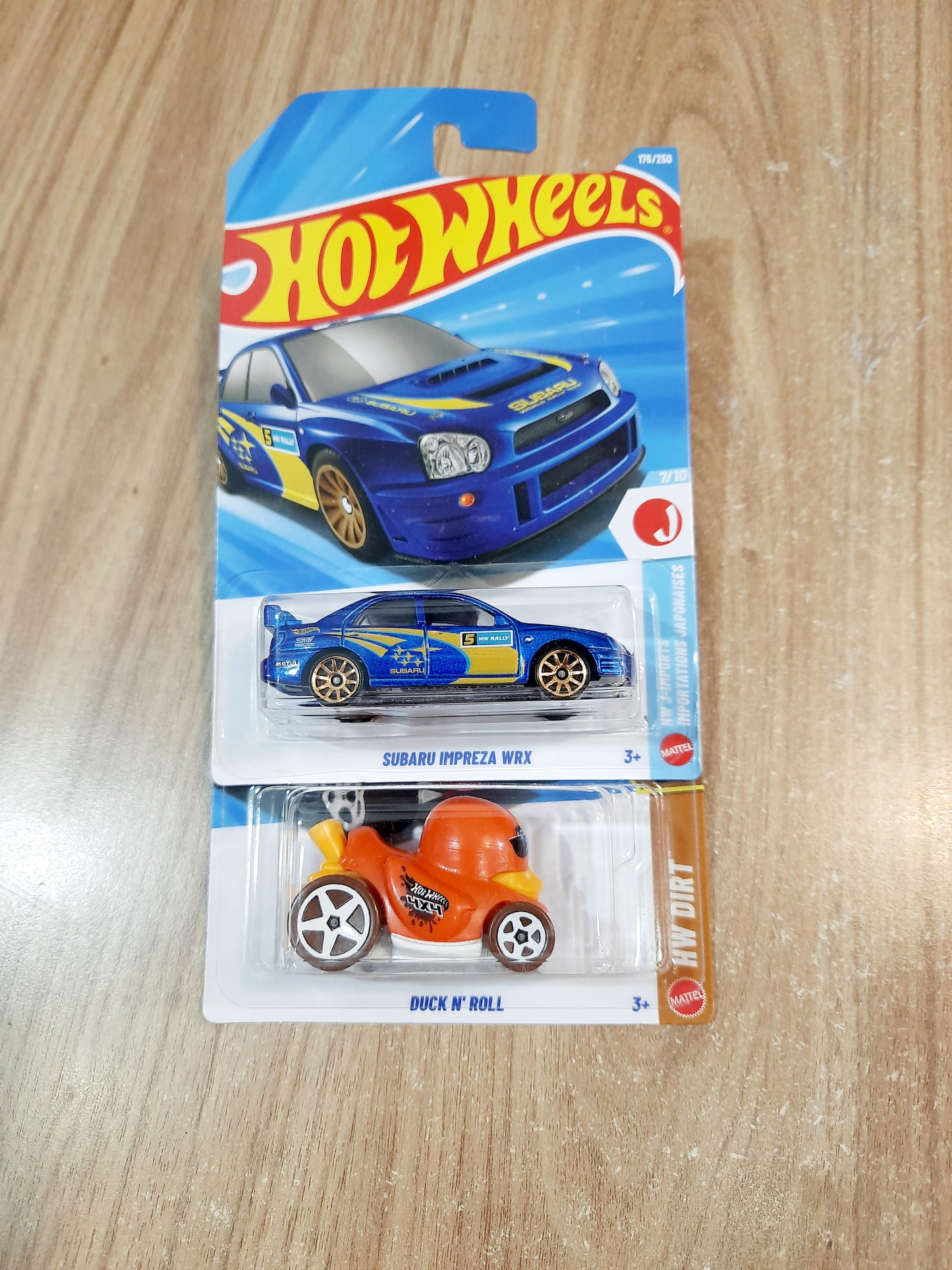 Hot Wheels Subaru Impreza Wrx & Duck N Roll Diecast Scale Model