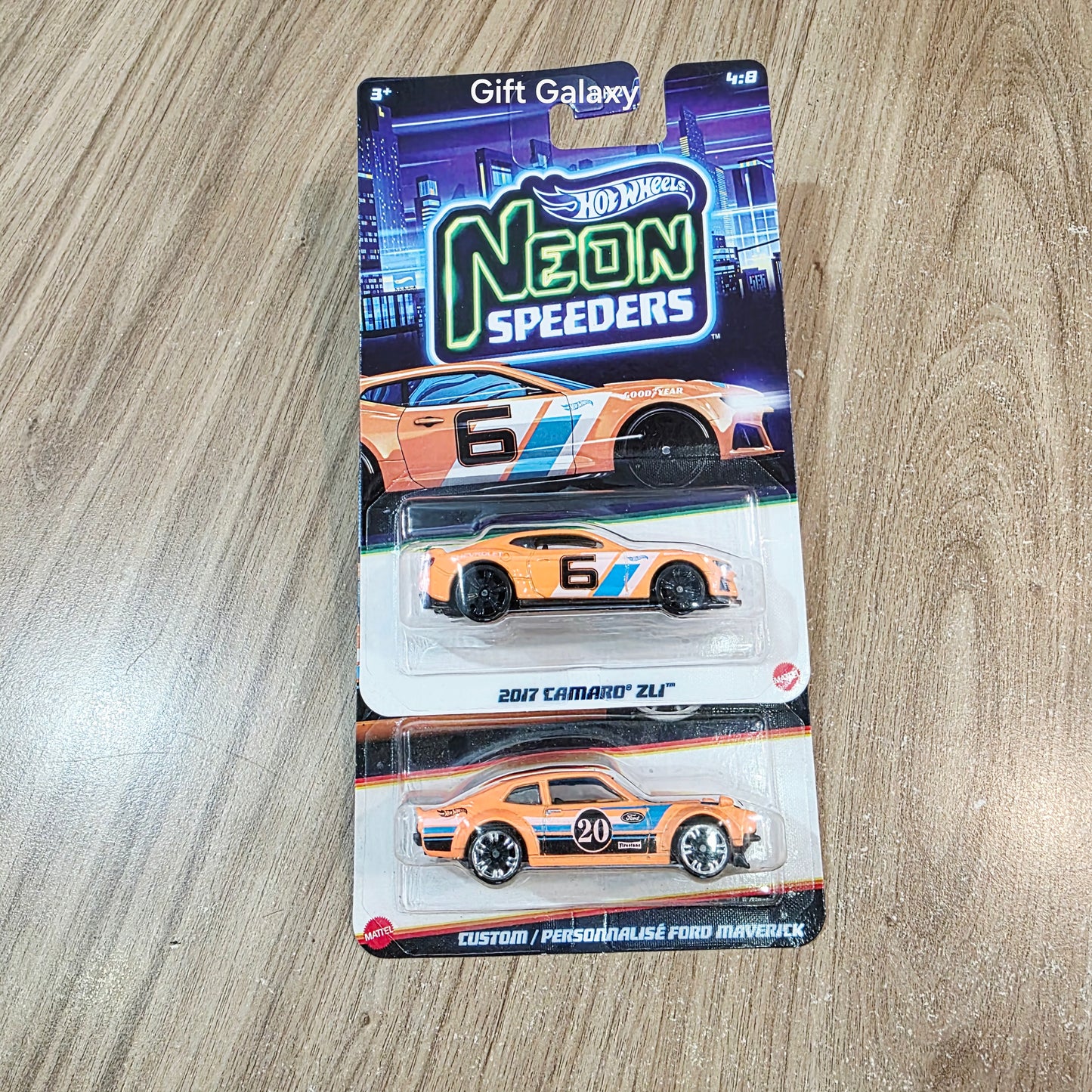 Hot Wheels Neon Speeders 2017 Camaro Zli & Custom Ford Maverick